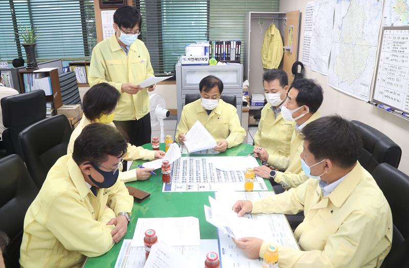 비피해 재난상황실 격려 및 의정 청취